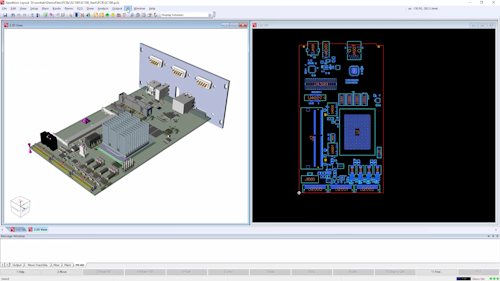 Screen capture in Xpedition Layout showing ECAD-MCAD collaboration